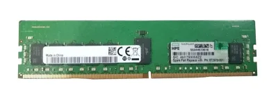 872970-001 - HP 16GB DDR4-2666MHz PC4-21300 ECC Registered CL19 288-Pin DIMM 1.2V Single Rank Memory Module