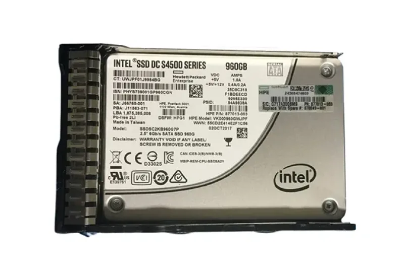 878849-001 - HP 960GB SATA 6Gb/s Read Intensive SFF 2.5-inch Solid State Drive