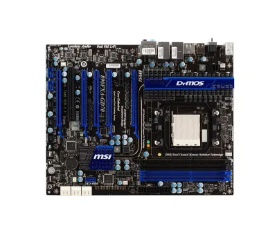 890FXA-GD70 - MSI Desktop Motherboard AMD Chipset ATX Socket AM3 PGA-941 2600MHz HT 16GB DDR3 SDRAM Ultra ATA/133 (ATA-7) Serial ATA/600 Yes 7.1