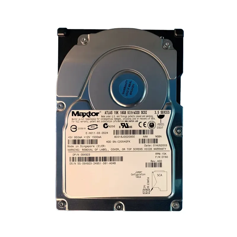 8C018J002095E - Maxtor Atlas 15K 18.4GB 15000RPM Ultra-320 SCSI 80-Pin 8MB Cache 3.5-inch Hard Drive