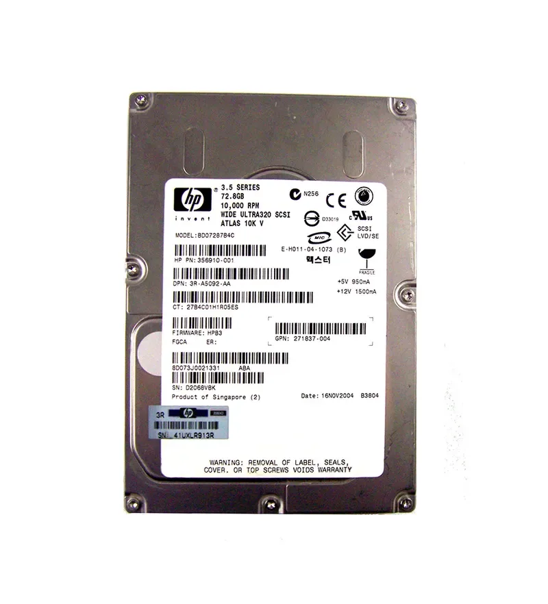 8D073J0021331 - Maxtor Atlas 10K V 73.5GB 10000RPM Ultra-320 SCSI 80-Pin 8MB Cache 3.5-inch Hard Drive
