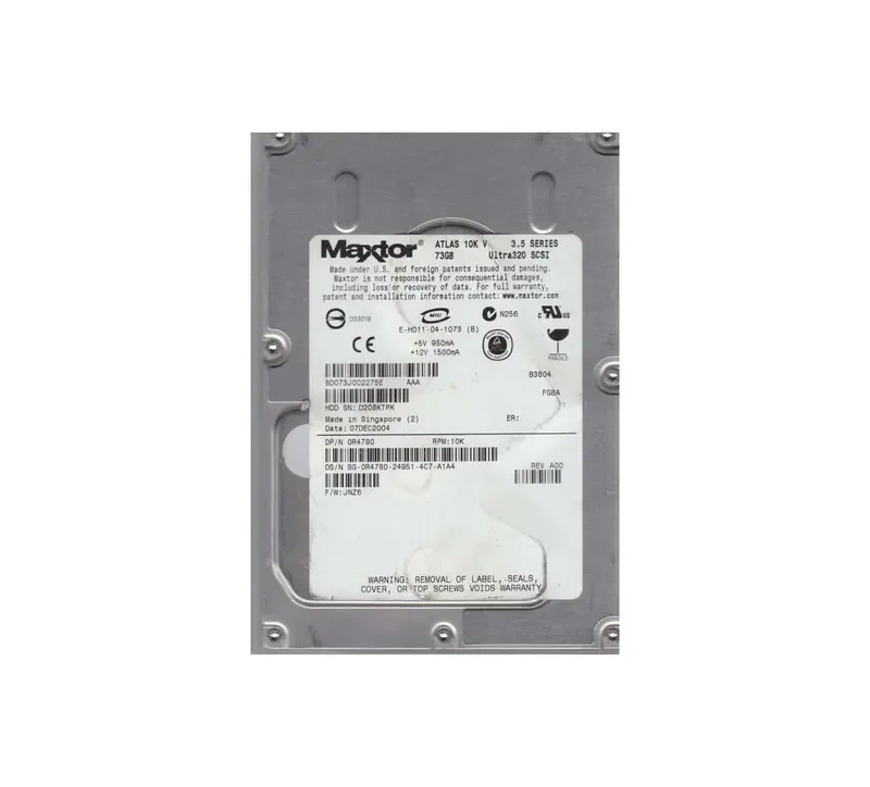 8D073J002275E - Maxtor Atlas 10K V 73.5GB 10000RPM Ultra-320 SCSI 80-Pin 8MB Cache 3.5-inch Hard Drive