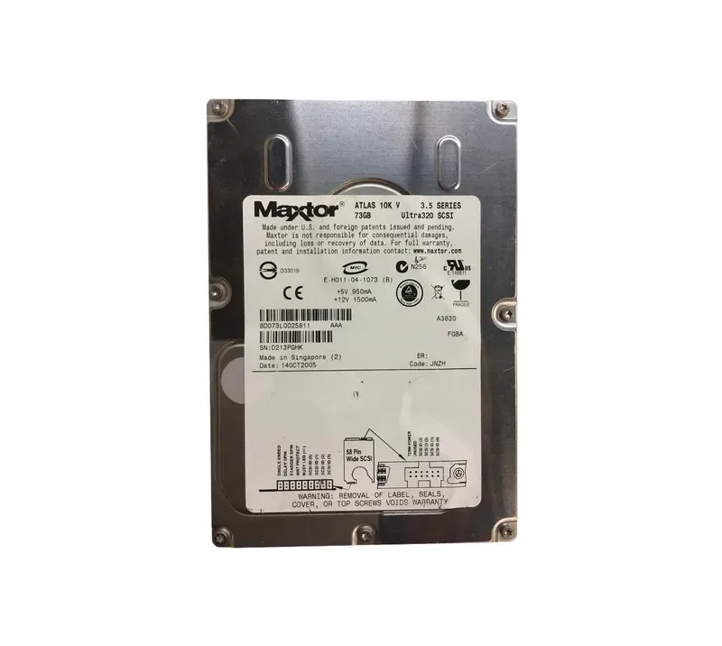 8D073L0025811 - Maxtor Atlas 10K V 73.5GB 10000RPM Ultra-320 SCSI 68-Pin 8MB Cache 3.5-inch Hard Drive
