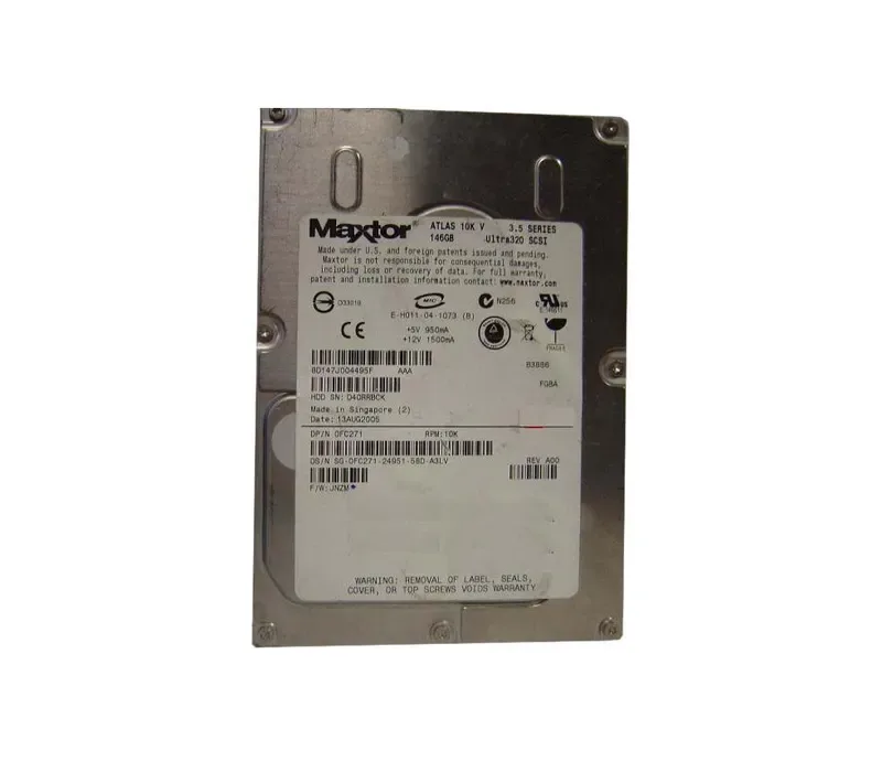 8D147J004495F - Maxtor Atlas 10K V 147.1GB 10000RPM Ultra-320 SCSI 80-Pin 8MB Cache 3.5-inch Hard Drive