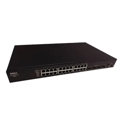 8H424 - Dell PowerConnect 3024 24 x Ports 10/100Base-T + 2 x Ports Gigabit Rack-Mountable Fast Ethernet Network Switch
