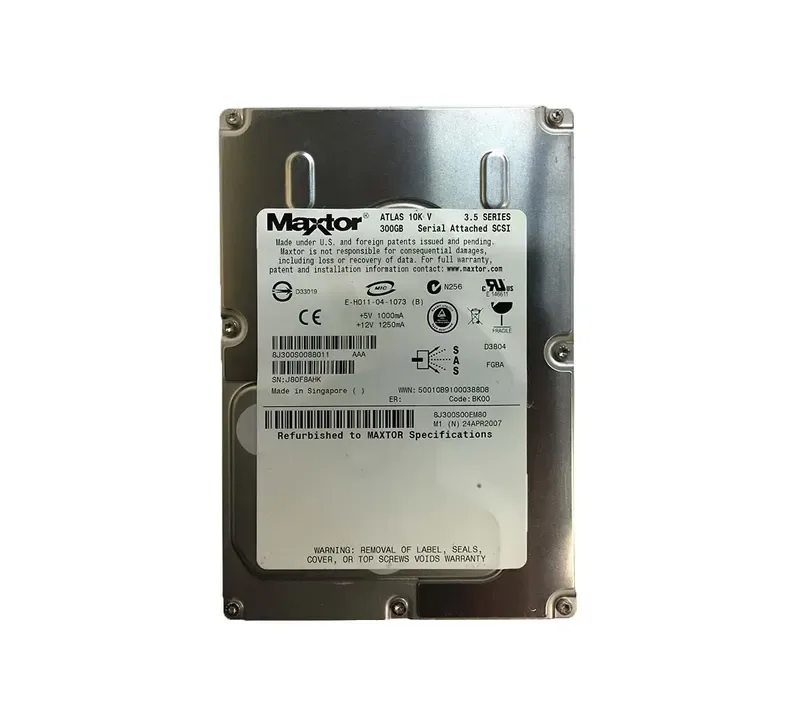 8J300S0088011 - Maxtor Atlas 10K V 300GB 10000RPM SAS 3Gb/s 16MB Cache 3.5-inch Hard Drive