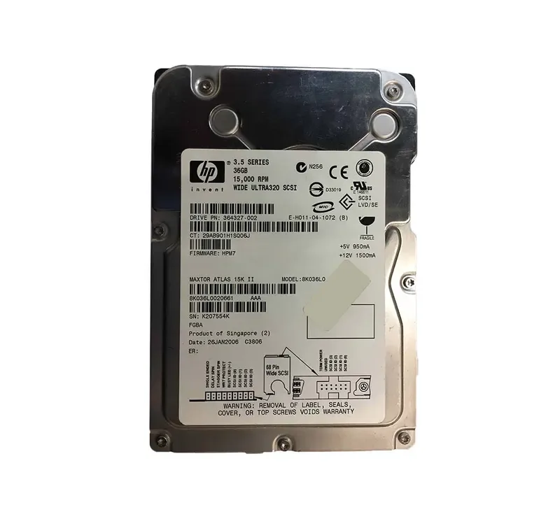 8K036L0020661 - Maxtor Atlas 15K II 36.7GB 15000RPM Ultra-320 SCSI 68-Pin 8MB Cache 3.5-inch Hard Drive