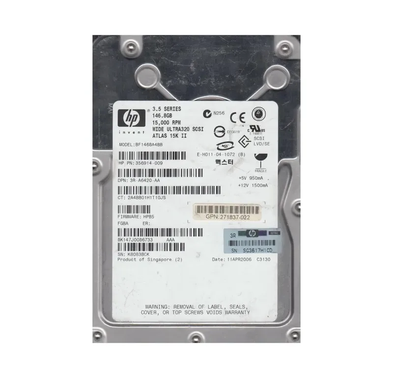 8K147J0 - Maxtor Atlas 146GB 15000RPM 8MB Cache 80-Pin Ultra-320 SCSI 3.5-inch Low Profile (1.0inch) Rohs Compliant Hard Drive