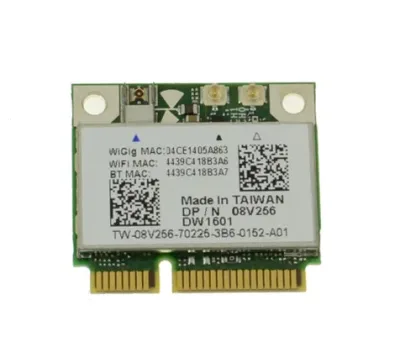 8V256 - Dell DW1601 802.11 a/b/g/n 7Gbps Half Mini Wireless LAN WiFi Card for Latitude 6430u