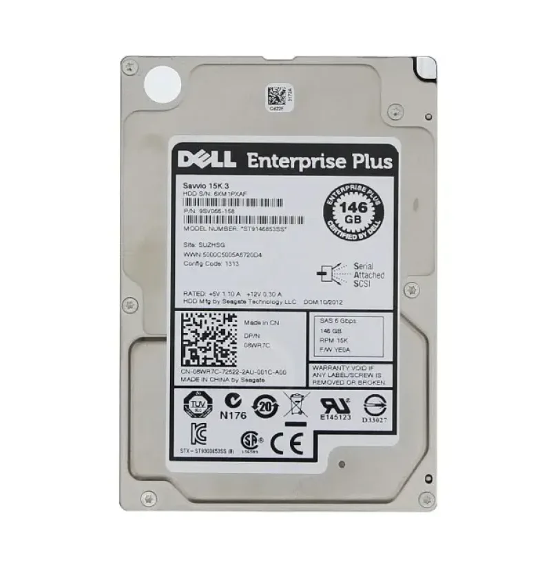8WR7C - Dell / Seagate Savvio 15K.3 146GB 15000RPM SAS 6Gb/s 2.5-inch Hard Drive