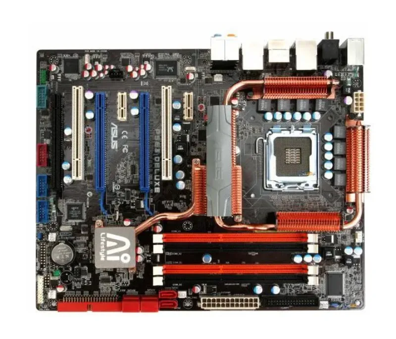 90-MBB706-G0AAY00Z - ASUSTeK P5E3 Deluxe/WiFi-AP@n Desktop Board Core 2 Quad, Core 2 Extreme, Core 2 Duo, Pentium (Extreme Edition), Pentium D, Pentium 4 Intel X38 Socket T 1600MHz, 1333MHz, 1066MHz, 800MHz FSB 8GB 1333MHz, 1066MHz, 800MHz ATX