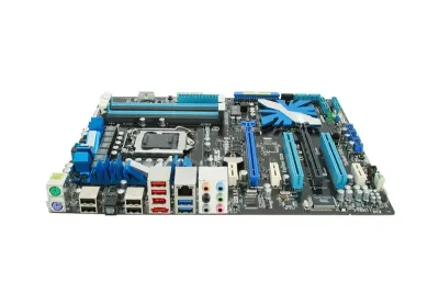 90-MIBBR0-G0EAY00Z - ASUS P7P55D-E EVO Desktop Board Intel P55 Express Enhanced SpeedStep Technology Socket 1156 6.4GT/s 16GB DDR3 SDRAM DDR3-1600/PC3-12800, DDR3-1333/PC3-10600, DDR3-1066/PC3-8500 CrossFireX, SLI ATX
