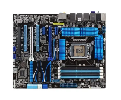 90-MIBE2A-G0EAY0KZ - ASUS P8P67 DELUXE Desktop Motherboard Intel Socket H2 LGA-1155 ATX 1 x Processor Support 32GB DDR3 SDRAM Maximum RAM CrossFireX, SLI Support Serial ATA/300, Serial ATA/600 Yes Controller 3 x PCIe x16 Slot 2 x USB 3.0 Port