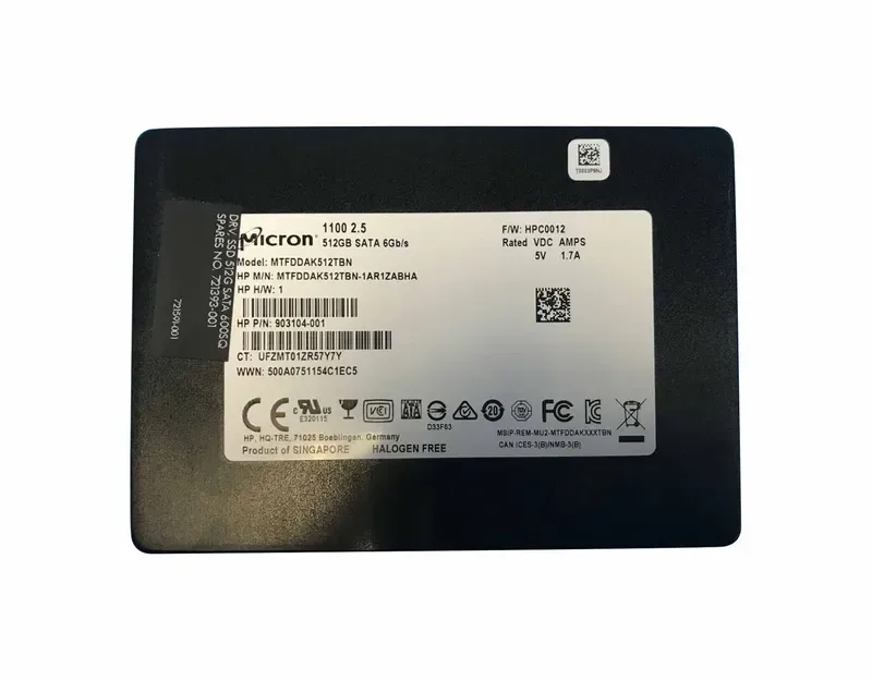 903104-001 - HP 512GB SATA 6Gb/s Solid State Drive