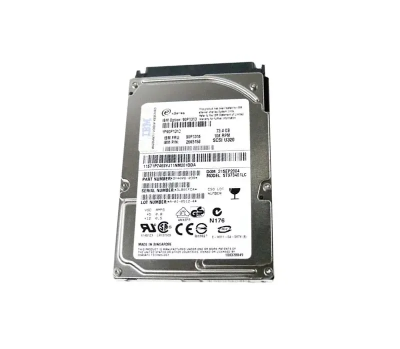 90P1313 - IBM 73.4GB 10000RPM 68-Pin Ultra-320 SCSI 2.5-inch Hard Drive