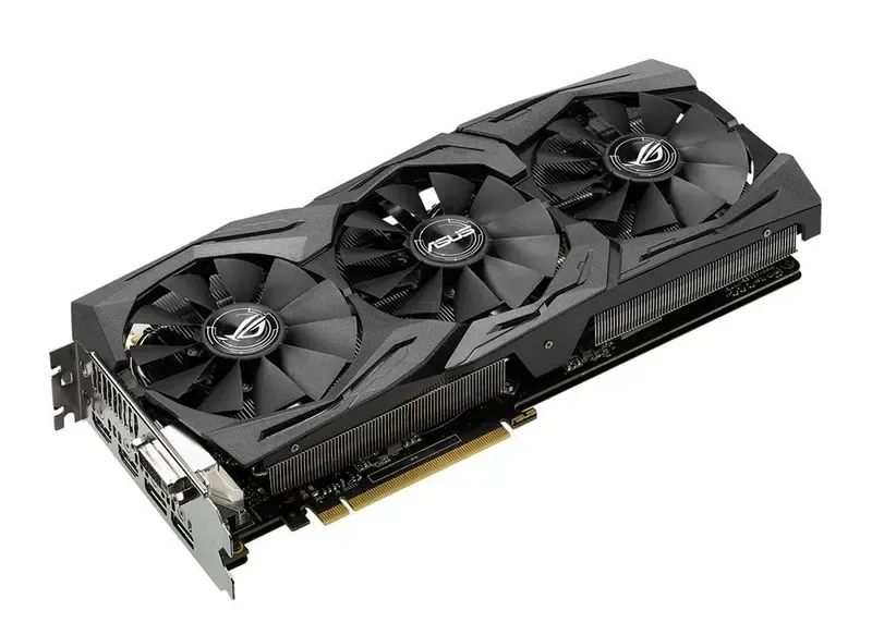 90YV09M0-M0NM00 - ASUS ROG STRIX-GTX1080-O8G-GAMING GeForce GTX 1080 Graphic Card 1784MHz Core 1936MHz Boost Clock 8GB GDDR5X PCI Express 3.0 Dual Slot Space Required