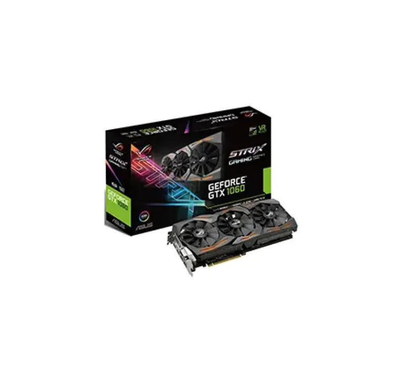 90YV09Q1-M0NA00 - ASUS ROG STRIX-GTX1060-6G-GAMING GeForce GTX 1060 Graphic Card 1531MHz Core 1746MHz Boost Clock 6GB GDDR5 PCI Express 3.0 Dual Slot Space Required