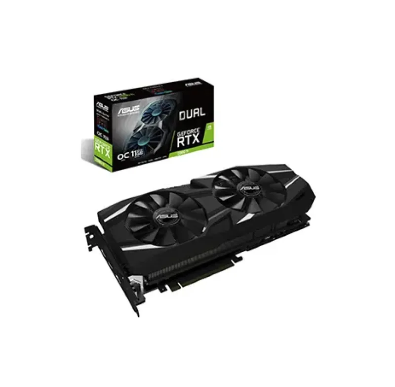 90YV0C42-M0NM00 - ASUS Dual DUAL-RTX2080TI-A11G GeForce RTX 2080 Ti Graphic Card 1350MHz Core 1575MHz Boost Clock 11GB GDDR6 PCI Express 3.0 Triple Slot Space Required