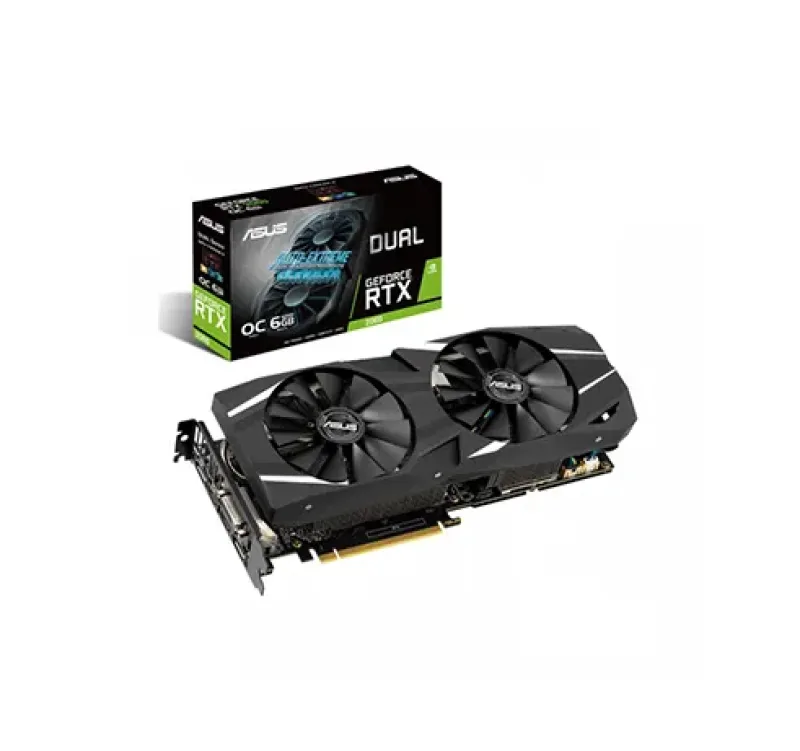 90YV0CM1-M0NA00 - Asus Dual DUAL-RTX2060-O6G GeForce RTX 2060 Graphic Card 1395MHz Core 1785MHz Boost Clock 6GB GDDR6 PCI Express 3.0 x16 Triple Slot Space Required