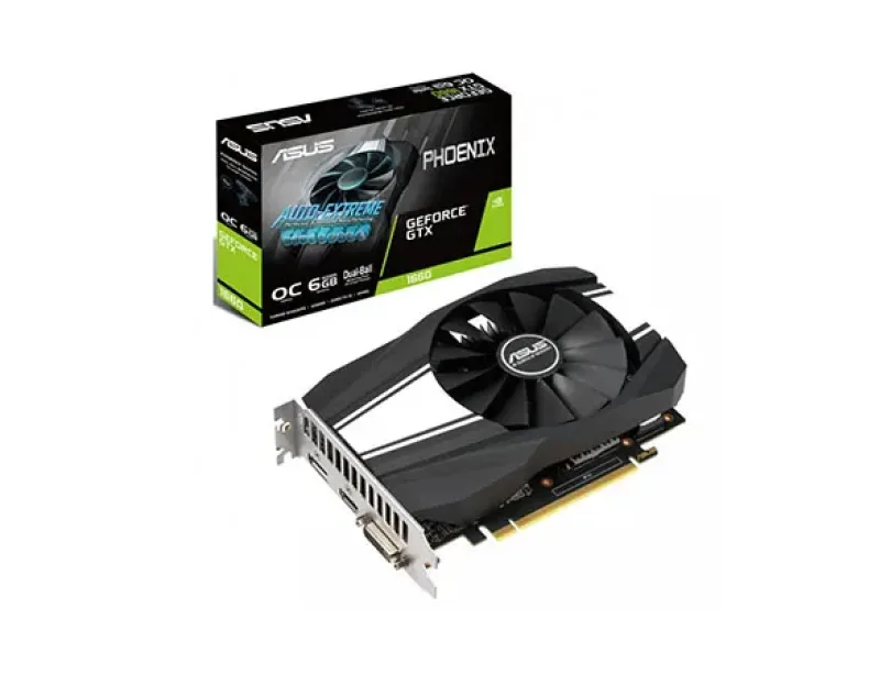 90YV0CU0-M0NA00 - Asus Phoenix PH-GTX1660-O6G GeForce GTX 1660 Graphic Card 1560MHz Core 1830MHz Boost Clock 6GB GDDR5 PCI Express 3.0