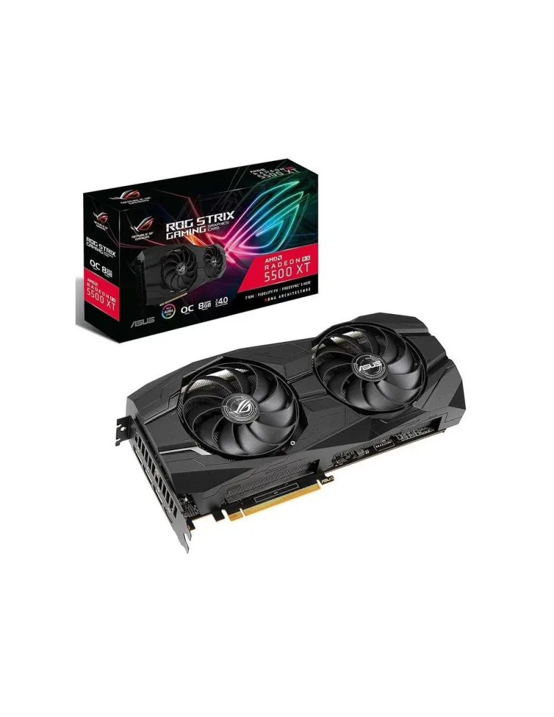 90YV0DU0-M0NA00 - Asus ROG Strix ROG-STRIX-RX5500XT-O8G-GAMING Radeon RX 5500 XT Graphic Card 8GB GDDR6