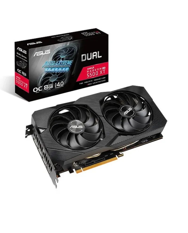 90YV0DV1-M0NA00 - Asus Dual DUAL-RX5500XT-O8GEVO Radeon RX 5500 XT Graphic Card 8GB GDDR6