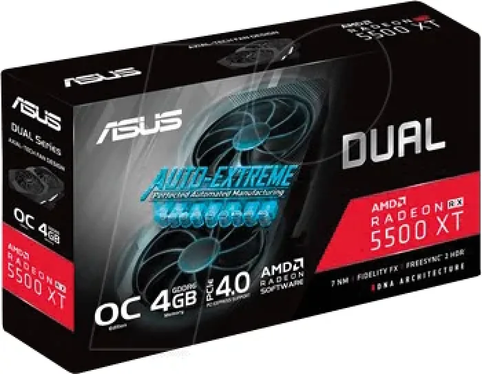 90YV0DV2-M0NA00 - Asus Dual DUAL-RX5500XT-O4G-EVO Radeon RX 5500 XT Graphic Card 4GB GDDR6