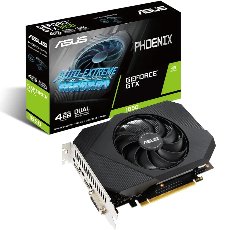 90YV0EH3-M0NA00 - ASUS Phoenix PH-GTX1650-4GD6 GeForce GTX 1650 Graphic Card 4GB GDDR6