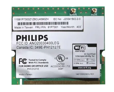 91P7301 - IBM 11A/B/G Wireless LAN Mini PCI COMMUNICATION Adapter Card