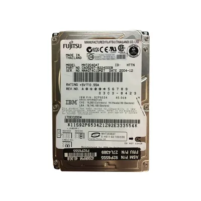 92P6555 - IBM 40GB 200RPM IDE 2.5-inch Hard Drive
