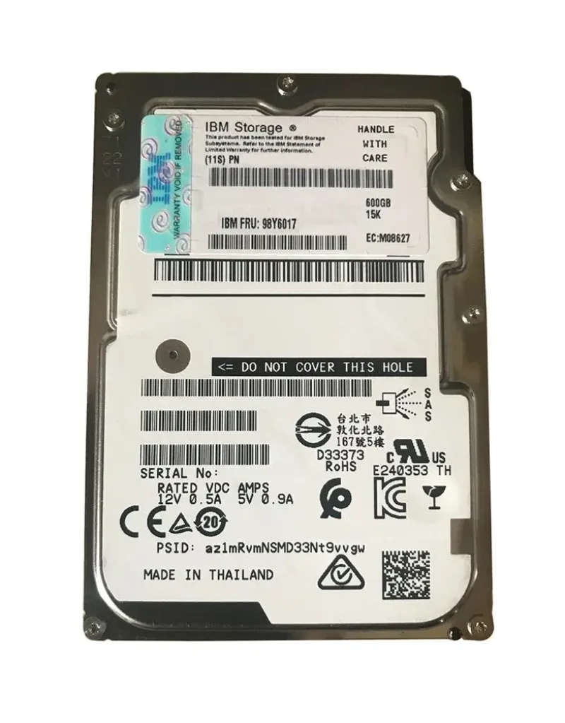 98Y6017 - IBM 600GB 15000RPM SAS 6Gb/s Hot-swappable 2.5-inch Hard Drive