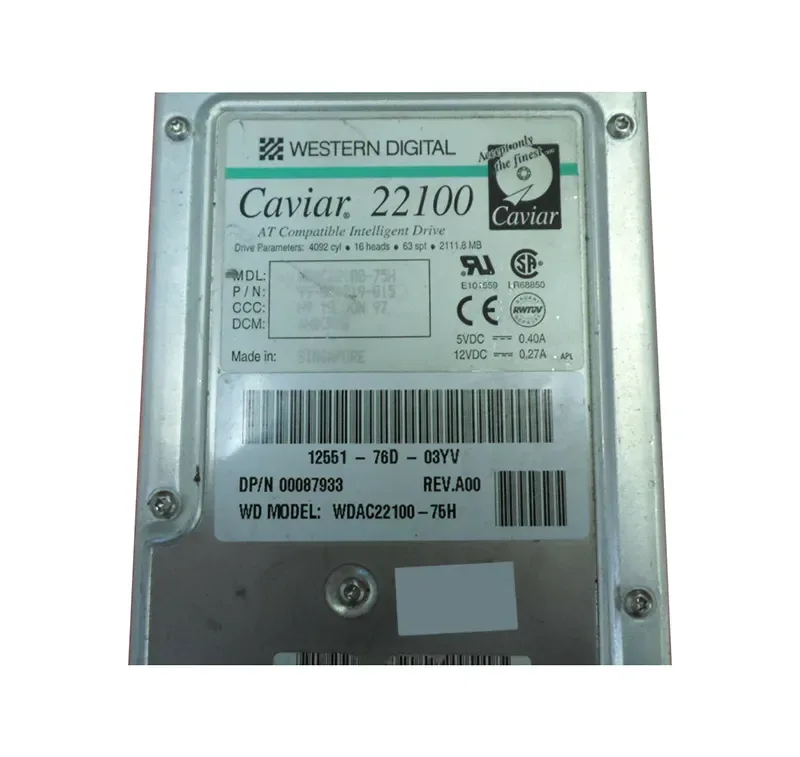 99-004219-015 - Western Digital Caviar 22100 2.1GB 5200RPM IDE/ATA-33 128KB Cache 3.5-inch Hard Drive