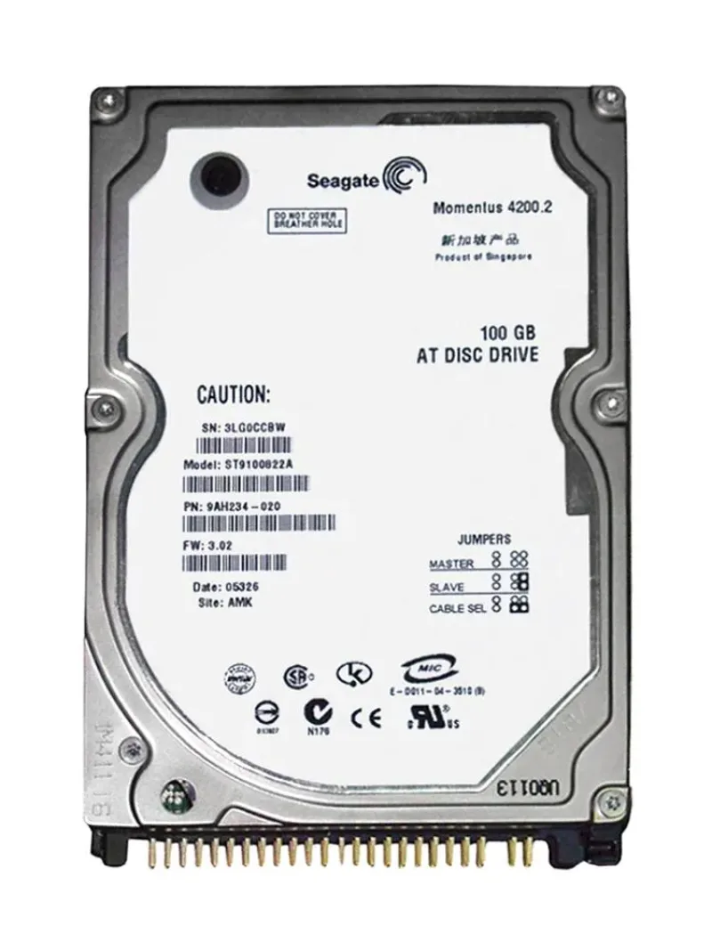 9AH234-020 - Seagate Momentus 4200.2 100GB 4200RPM IDE Ultra ATA/100 (ATA-6) 8MB Cache 2.5-inch Hard Drive