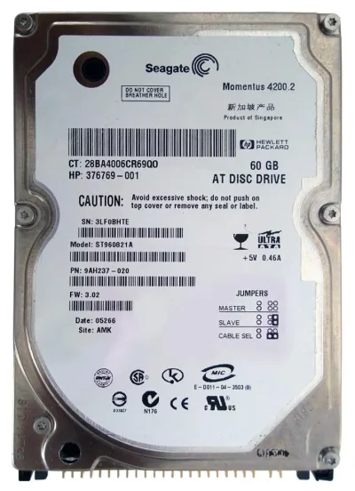 9AH237-020 - Seagate Momentus 4200.2 60GB 4200RPM IDE Ultra ATA/100 (ATA-6) 8MB Cache 2.5-inch Hard Drive