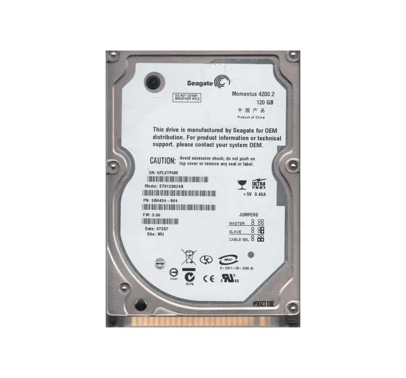 9AH434-504 - Seagate 120GB 4200RPM ATA-100 2.5-inch Hard Drive