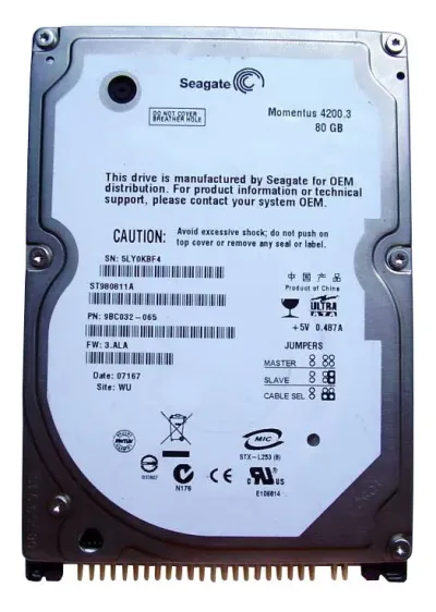 9BC032-065 - Seagate 80GB 4200RPM ATA-100 2.5-inch Hard Drive