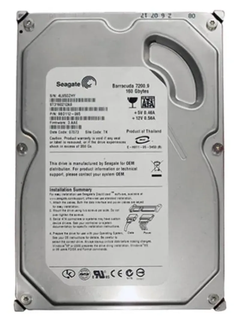 9BD112-065 - Seagate 160GB 7200RPM SATA 3Gb/s 3.5-inch Hard Drive