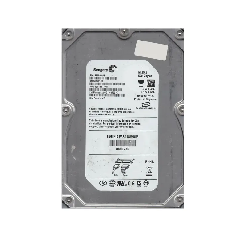 9BF148-110 - Seagate 500GB 7200RPM SATA 3Gb/s 3.5-inch Hard Drive