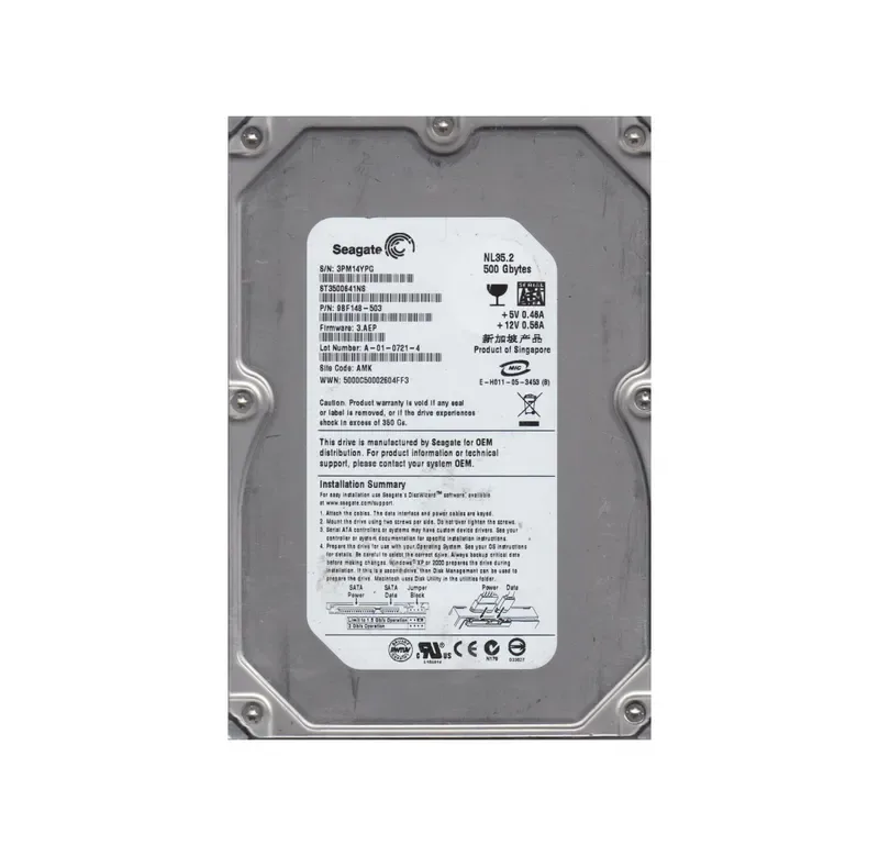 9BF148-503 - Seagate NL35 Series 500GB 7200RPM SATA 3Gb/s 16MB Cache 3.5-inch Hard Drive