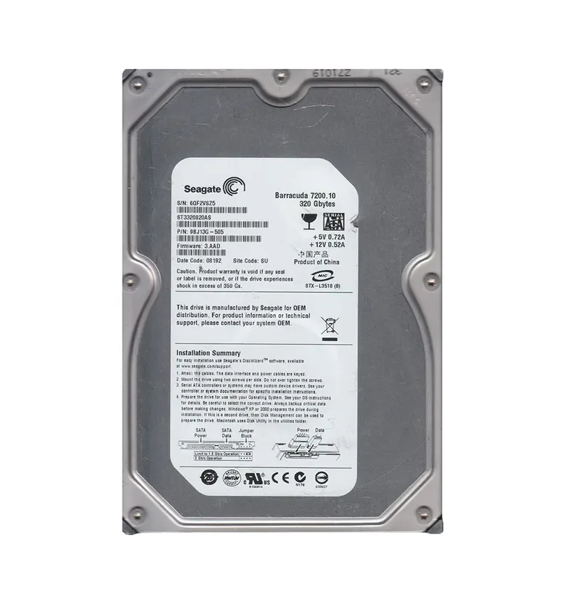 9BJ13G-505 - Seagate BarraCuda 7200.1 320GB 7200RPM SATA 3Gb/s 8MB Cache (CE) 3.5-inch Hard Drive
