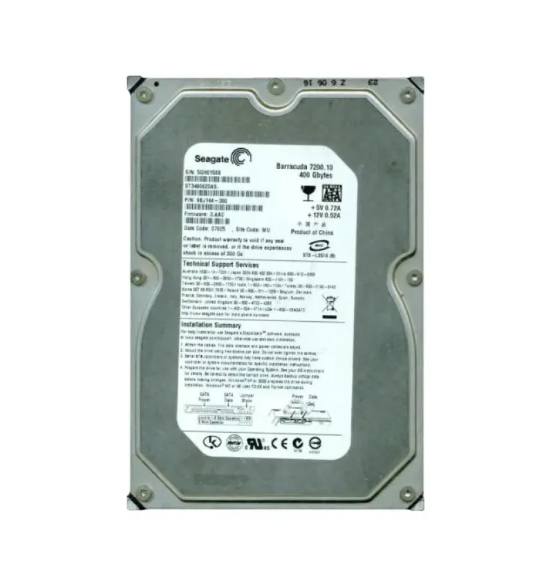9BJ144-300 - Seagate BarraCuda 7200.1 400GB 7200RPM SATA 3Gb/s 16MB Cache (CE) 3.5-inch Hard Drive