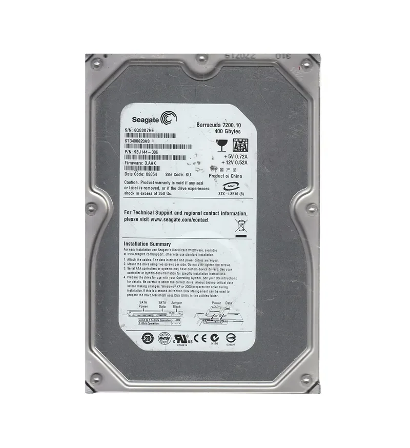 9BJ144-308 - Seagate BarraCuda 7200.1 400GB 7200RPM SATA 3Gb/s 16MB Cache (CE) 3.5-inch Hard Drive