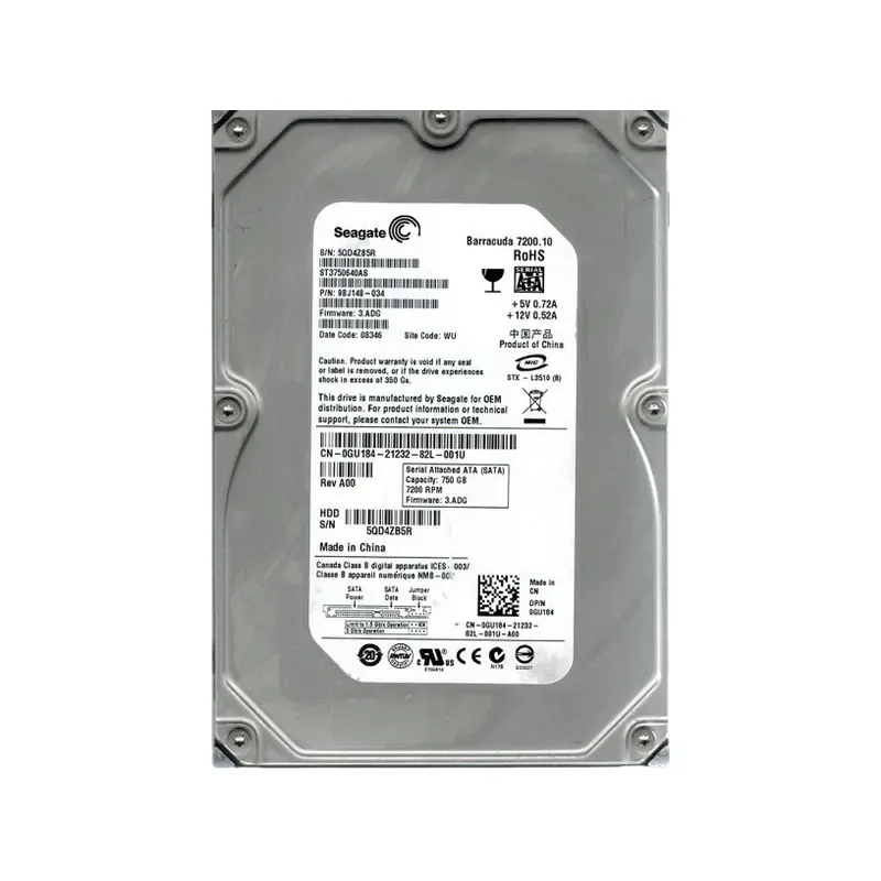 9BJ148-034 - Seagate BarraCuda 7200.1 750GB 7200RPM SATA 3.5-inch Hard Drive