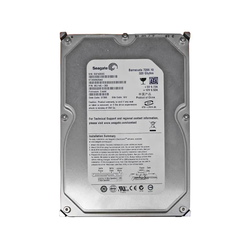 9BJ14G-308 - Seagate BarraCuda 7200.1 320GB 7200RPM SATA 3Gb/s 16MB Cache 3.5-inch Hard Drive