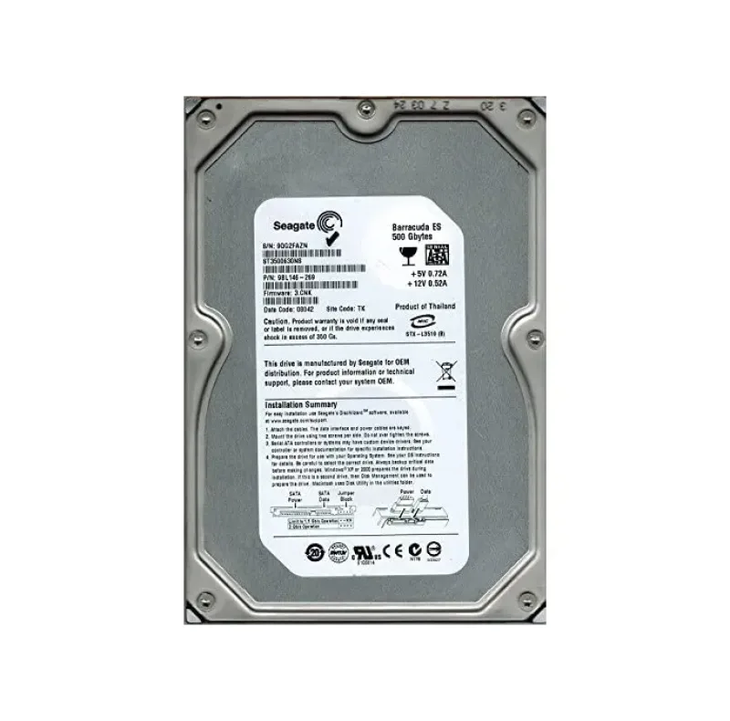 9BL146-269 - Seagate 500GB 7200RPM SATA 3Gb/s 3.5-inch Hard Drive