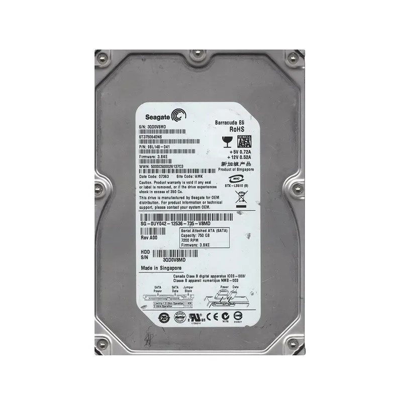 9BL148-041 - Seagate BarraCuda ES 750GB 7200RPM SATA 3Gb/s 16MB Cache 3.5-inch Hard Drive