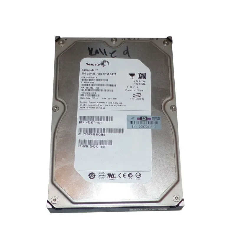 9BL14E-783 - HP / Seagate BarraCuda 250GB 7200RPM SATA 3Gb/s 16MB Cache 3.5-inch Hard Drive