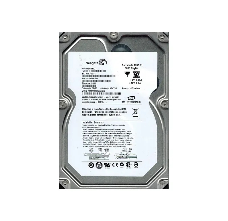 9BX158-568 - Seagate 1TB 7200RPM SATA 3Gb/s 3.5-inch Hard Drive