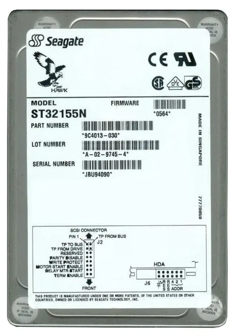 9C4013-030 - Seagate Hawk 2XL 2.15GB 5400RPM Ultra SCSI 50-Pin 512KB Cache (CE) 3.5-inch Hard Drive