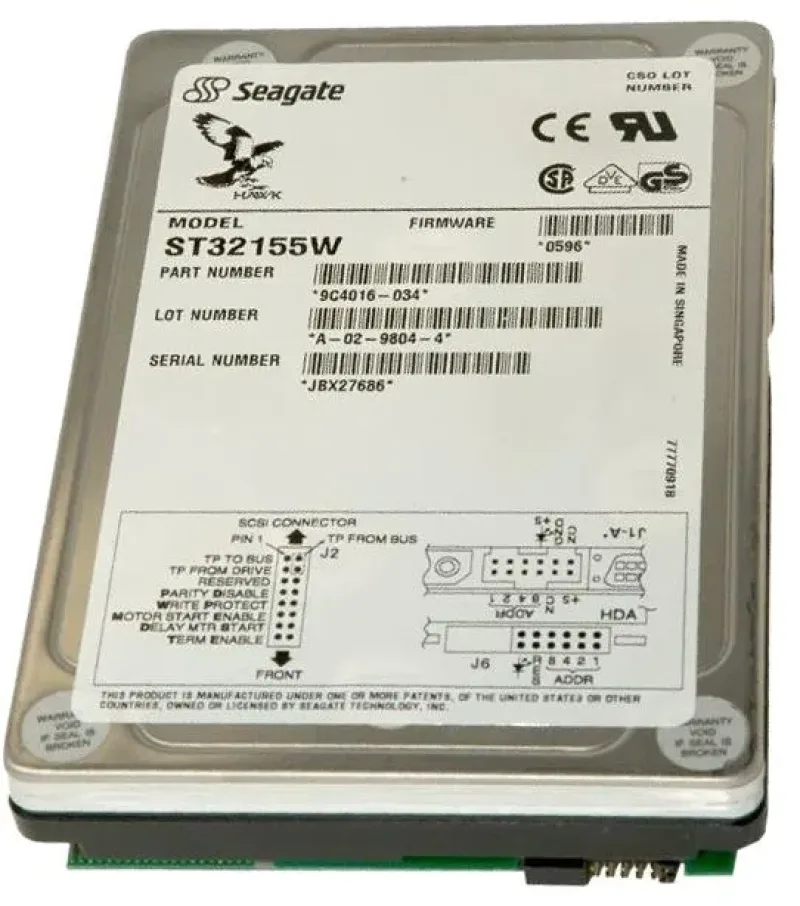 9C4016-034 - Seagate Hawk 2XL 2.1GB 5400RPM Wide Ultra SCSI 68-Pin 512KB Cache (CE) 3.5-inch Hard Drive